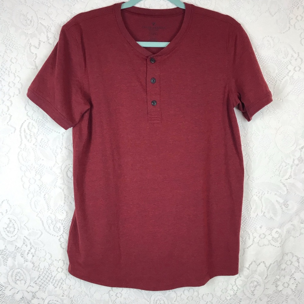 America Eagle flex v-shape button down tee M01009